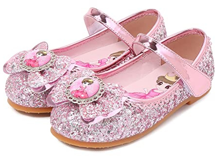 New front Niña Zapatos de Vestir Antideslizante Cerrado Plana Zapatos para Disfraz Navidad Carnaval Zapatos de Princesa Cumpleaños Regalo Mary Jane
