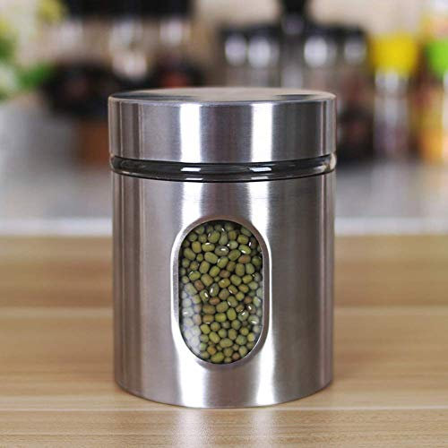 Contenitori per alimenti Conservazione per alimenti sfusi con coperchio ermetico Contenitori per alimenti sigillati per tè e caffè Spezie Biscotti Zucchero (600ml)