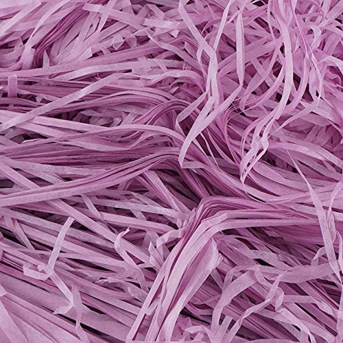Shredded Kraft Tissue Paper, Raffia for Gift Box Filling Christmas, Easter Gift Hampers, Hamper Filling, Basket Filler, Packaging Filler 1000g purple