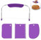 GegXcn 4-Piece Cake Cutter, Cake Leveller, with Stainless Steel Wire & Purple Handles, Professional Baking Tools for Tiered Cakes, Bread, Pastries, Includes 3 Scrapers, Durable Kitchen Accessories