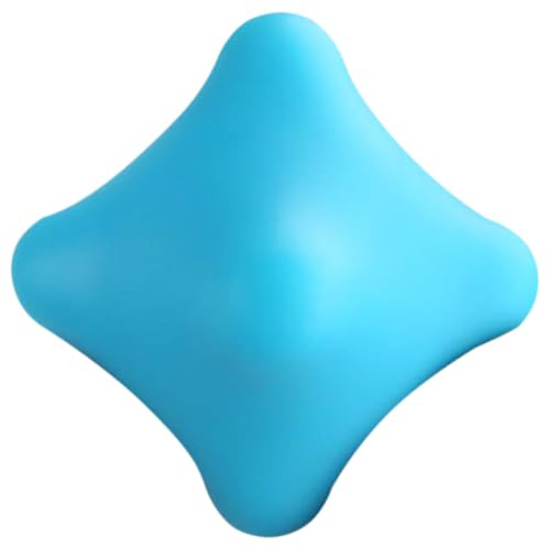 ELAYARD Balle de Massage en Silicone Bleu Taille Unique Masseur Musculaire Portatif pour Relaxation des Mains Dos et Pieds Balle de Massage pour Yoga et Fascias Entraînement