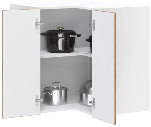 Mimdixy Armario esquinero para cocina, cocina, armario colgante de esquina con aspecto de madera vieja, armario de cocina para salón, cocina, estudio