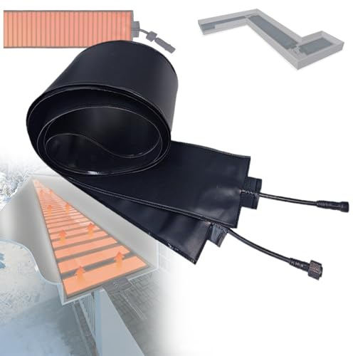 PVC Snow Melting Mat Heater for Roof & Gutter, 12cm Wide Electric Ice Melt Pad, 11.8ft/360cm 120W Outdoor Heating System for Steps & Ice Dams