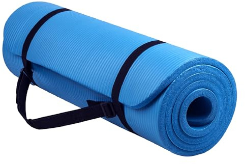 Yoga Mat Unisex Non-Slip Thick Foam Exercise Mat 10mm with Carry Strap – Lightweight Home Gym Equipment for Yoga, Pilates, Stretching