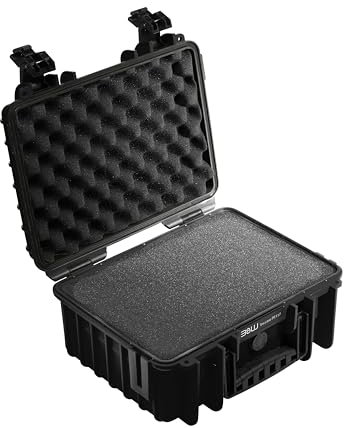 B&W Transportkoffer Outdoor - Typ 3000 - Schwarz mit Würfelschaum - Wasserdicht nach IP67 Zertifizierung, Staubdicht, Bruchsicher und Unverwüstlich