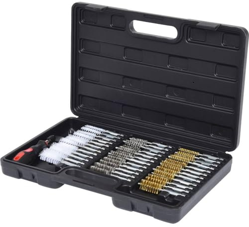KS Tools - 340.0010 - Jeu de brosse de nettoyage diamètre 8-19 mm - Pour puit de bougie de préchauffage ou d'injecteur - 38 pièces
