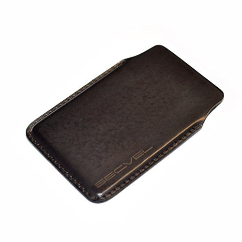 Étui de protection en cuir breveté | RFID NFC & bloqueur de champ magnétique contre le vol de données | Protection de carte pour cartes de crédit, cartes de débit, cartes d'identité | Protection des données à 100 % vérifiée par CTC/advanced (membre du groupe RW TÜV) | Brun