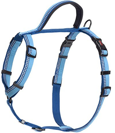 Halti Walking Harness, Size Large, Blue, Best Lightweight Dog Harness with Handle, Reflective & Adjustable, Ideal for Puppy Walks, Multiple Colours for Small, Medium & Large Dogs