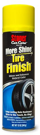Stoner Car Care 91094 More Shine Tire Finish – Tire Shine Spray Restores Deep Matte Black Finish with Long-Lasting Rain-Resistant Protection, Dry-to-Touch – 12 oz