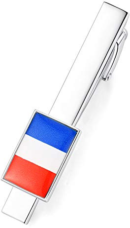 Honey Bear Drapeau National Clip Cravate - Taille Normale pour Homme Necktie, Acier Inoxydable, Mariage, Affaires, Cadeau, 5,4 cm, Acier Inoxydable, Pas de gemme