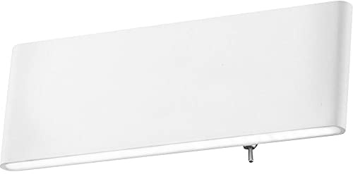 LED Wand Spot Lampe Leuchte Aluminium Opal Weiß Schalter Schlaf Zimmer Flur