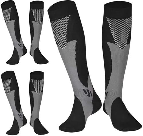 Calcetines de Compresión (3 pares) para Hombres Circulación 20-30 mmhg Medias de Compresión Médicas Mujeres Enfermería
