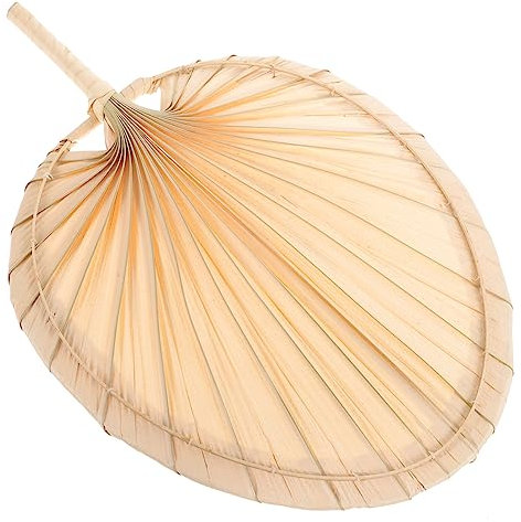 CIYODO Handmade Palm Leaf Cooling Fan Lightweight Handheld Fan for Summer Parties Beach Accessories and Wedding Decor