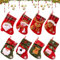 Calcetín de Navidad, 8 Piezas Medias de Navidad Mini, Calcetines Navidad Chimenea, Medias de Navidad Bolsa de Regalo, Calcetín de Decoración Navideña para Llenar y Colgar