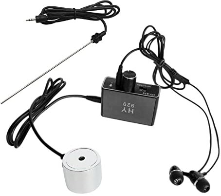 Sunydog Detector de Fugas de Agua,Sensor Kit de Probador de Monitor de Fugas de Tubería de Agua con Sondas Dobles Auricular Kit de Accesorios de Localizador de Tubería de Agua de Alta Sensibilidad