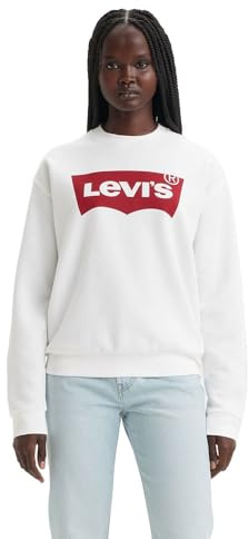 Levi's Sweat-Shirt Everyday Crew pour Femme, Everyday Crew Core Batwing White+, M