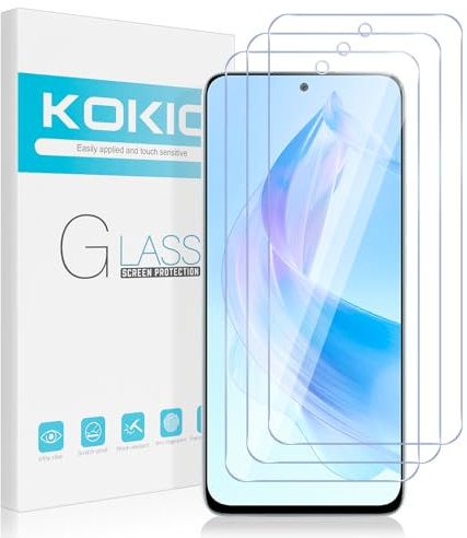 Kokio Protector de Pantalla para Honor 90 Lite 5G 6,7 Pulgadas, 3 Piezas Dureza 9H Vidrio Cristal Templado para Honor 90 Lite, Antiarañazos, HD Transparente, Fácil de Instalar