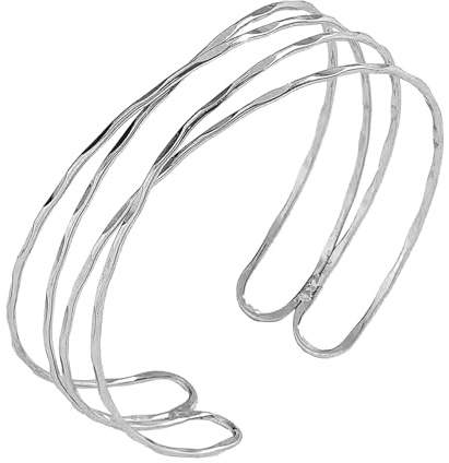 Aidenn Gold Arm Cuff Bangle Bracelet for Women, Minimalist Upper Arm, Upper Bracelets, Delicate Stratified Bracelet Arm Jewellery
