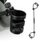 Soporte para bebidas, cochecito de bebé, rotación 360 Gard, portavasos, portavasos, cochecito con cadena antipérdida, cochecito de bebé, soporte para bebidas para biberón, taza de café