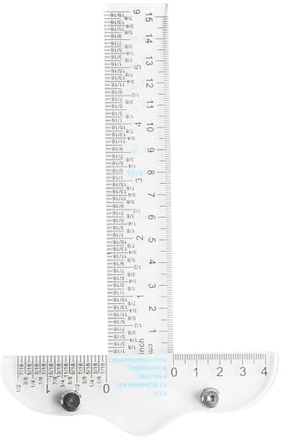 Laroal Akryl Klar T-Square linjal, tum och metrisk T kvadratisk linjal för hantverk Ritning och allmän layout Konst Inramning & ritning Scrapbooking Crafting