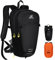 ONETOALL Fahrradrucksack 15L Wasserdicht, Diebstahlsicherer Wanderrucksack mit Helmnetz und Regenschutz, Kleiner Skirucksack mit Abnehmbarem Bauchgürtel zum Radfahren Wandern Tagestour Sport Alltag
