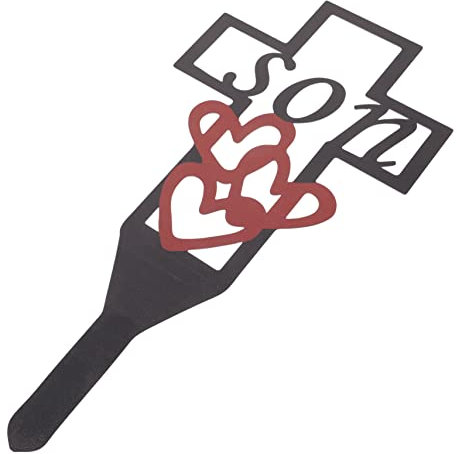 SEWOART Commémorative Pour Cimetière Piquet Métal Pour Jardin Décoration Funéraire Panneau De Cimetière Pour Tombe Inséré Pour Fils