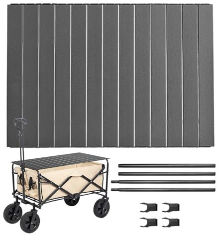 Hogvinnatil Mesa de exterior para carros al aire libre | Carro de jardín de alto rendimiento – Plataforma portátil y versátil de escritorio accesorio para picnic