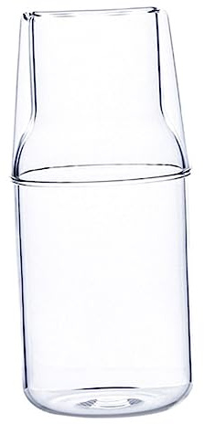 LIGIGWASH Botella De Agua De Vidrio Resistente Al Frío Hervidor Transparente Con Taza Para Preparar Jugos y Cervezas Casa Oficina