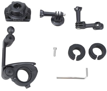 THINCAN Caméra de guidon de vélo pour moto - Base rotative à 360 ° - Tête sphérique de 17 mm - Avec support adaptateur 1/4