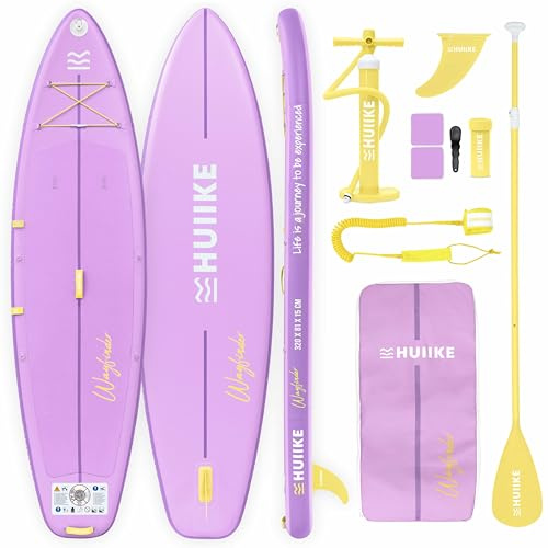 HUIIKE Tabla Paddle Surf Hinchable Touring con Accesorios Incluidos, Remo, Quilla, Leash, Inflador y Mochila. Stand Up Paddle Board Gran Estabilidad y Resistencia. Convertible en Kayak