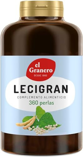 El Granero Integral - Lecigran, Complemento Alimenticio a Base de Lecitina de Soja - Alto Contenido en Fosfolípidos, Ayuda a Enriquecer la Alimentación - 360 Perlas