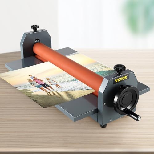 VEVOR Manuell kallrulle laminator vinyl foto film montering lamineringsmaskin kallrulle lamineringsmaskin (1 000 mm)