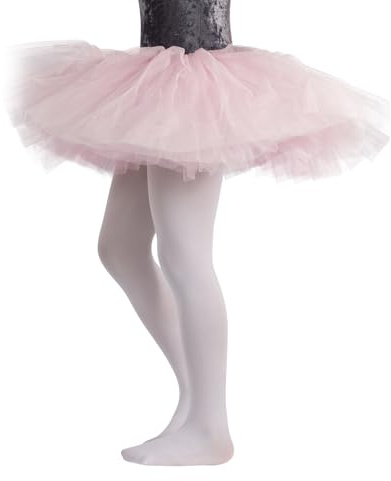CALZITALY - Medias De Ballet Para Niñas | Panty Microfibra | 40 Den | Rosa, Blanco, Negro, Natural | Calcetería Italiana (14 Años, Blanco)