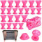 40 Stück Silikon Lockenwickler über Nacht Groß Magie Lockenwickler Haar Lockenwickler ohne Hitze klein Hair Curler für Lange Kurze Haare (Dark Pink)