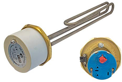 Not Branded 1 3/4 Incoloy 3kW 14 Immersion Heater & Thermostat for Unvented Cylinders