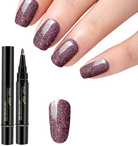 Gel-Nagellack-Stift-Kit mit UV-Licht, Gel-Nagel-Starter Farben One Step Gel-Nagel-Stif Nail Art 1 PC 3 in 1 Schritt-Nagel-Gel-Anstrich-Lack-Stift Ein Schritt-Nagel, zum des UVgels zu verwenden