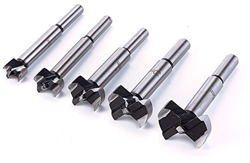 Iriisy Brocas Forstner para Madera 5pcs Brocas de Taladro Profesional Forstner Cortador de Sierra para Carpintería 15-35mm Juego (15/20/25/30/35mm)