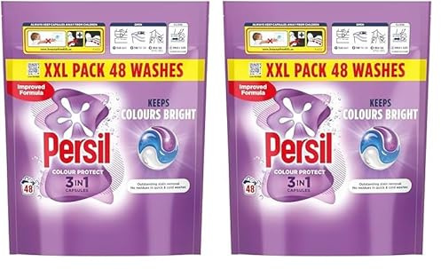 Persil Colour Protect 3 in 1 Washing Capsules 48 washes (Pack of 2)