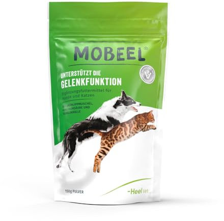 Mobeel von Heel Vet - Ergänzungsfuttermittel mit Grünlippmuschel und Teufelskralle zur Unterstützung der Gelenkfunktion bei Hunden und Katzen - 150g Pulver
