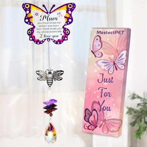 Mum Gifts from Daughter Son, Crystal Suncatcher Gifts, Presents for Birthday, Mother's Day, Christmas for Mum, Mummy, Mother, Stepmum