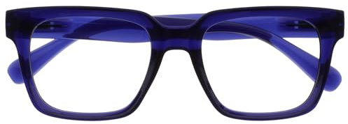 OPULIZERA Gafas luz azul mujer y hombre - Lentes Antirreflectante y Antideslumbrante - Protección UV400 - Azul índigo