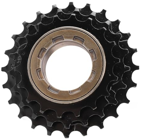 Yosoo Cycle Freewheel 3 Speed Steel 18 21 24T, Outstanding Durability, Smoother Cycling for Hub, English Thread B1