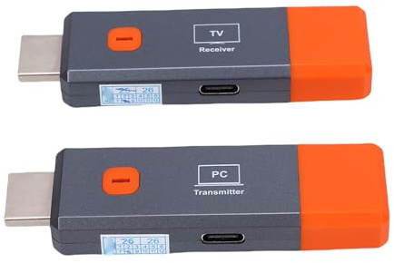 Bewinner Trådlös HDMI-sändare och Mottagare, 4K Decode to 1080P Output Extender Kit med 50 M Räckvidd, 2,4G/5,8G Dual Band för Projektor, TV, Bärbar Dator, PC, Plug and Play​