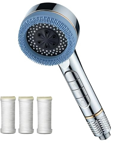 Soffione Doccia Anticalcare Modello 2026 Triplo Getto Con Setole Massaggianti Doccino Per Doccia