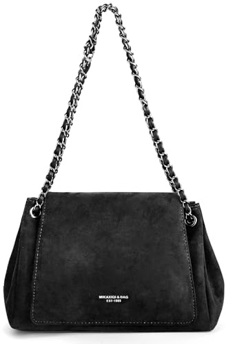 PARAURORA Sac à Main Femme Daim Synthétique, Sac Bandoulière à Chaîne Vintage, Sac Hobo Plissé Portable