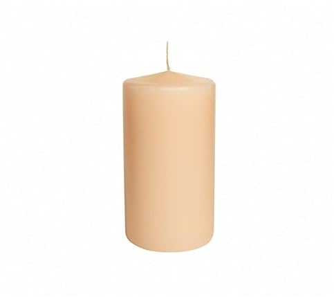 Cereria Di Giorgio - 12 vaxljus - diameter 6 cm höjd 10 cm - puderfärg - 48 timmars livslängd - doftfri