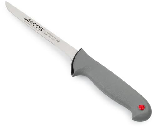 Arcos Coltello Disossatore in Acciaio Inossidabile Nitrum con Lama da 150 mm – Coltello da Macellaio Professionale per Tagliare Ossa e Carne, Manico Ergonomico in Polipropilene – Nero, Color Prof