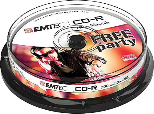 Emtec - CD-R CB 52 x 700 MB (confezione da 10)