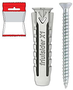 Friulsider Universal Nylon Dowel c/Screw chipboard Plaster, zinc Plated