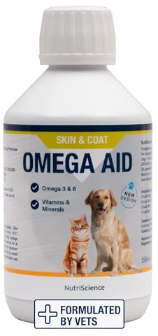 OmegaAid Omega 3 Supplement 500 ml, for Dogs and Cats, Skin and Coat Supplement